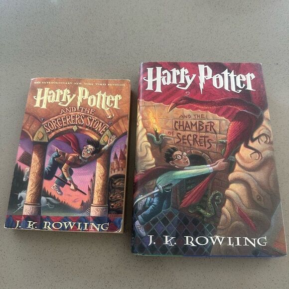 Lot of 2:  Harry Potter & the Sorcerer's Stone & The Chamber of Secrets - Picture 1 of 12